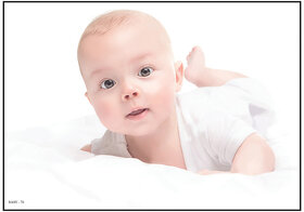 Cute Baby Poster for Pregnant Women - Smart Books Publishers | 300 GSM Glossy Sheet, 13x19 Inch, Water-Proof & Laminated | Perfect Baby Wall Art for Nursery Decor