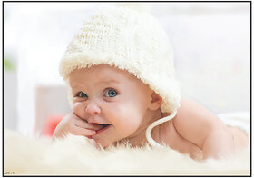 Smart Books Publishers Baby Poster - 13x19 Inch | Cute Baby Wall Art for Pregnant Women | Premium 300 GSM Glossy & Water-Resistant | Perfect Nursery Decor