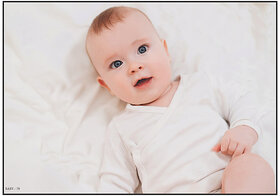 Cute Baby Poster for Pregnant Women - Smart Books Publishers | 13x19 Inch | 300 GSM Glossy Non-Tearable Paper | High-Quality Laminated & Waterproof Wall Art for Nursery Decor