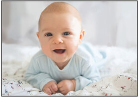 Adorable Baby Poster for Expecting Moms - Smart Books Publishers | 300 GSM Glossy, Water-Proof & Laminated | 13x19 Inch - Perfect for Babys Room