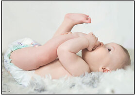 Smart Books Publishers Baby Poster - Cute & Colorful Wall Art for Pregnant Women | 13x19 Inch | 300 GSM Glossy, Non-Tearable, Water-Proof & Laminated | Perfect for Nursery Decor