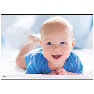 Smart Books Publishers Baby Poster - Non-Tearable Wall Decor for Pregnant Women | 13x19 Inch | 300 GSM Glossy Quality | Perfect Baby Photos for Your Nursery