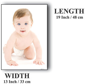 Smart Books Publishers Baby Poster - Adorable & Vibrant 13x19 Inch Wall Decor for Pregnant Women | 300 GSM Glossy, Non-Tearable, Waterproof & Laminated | Perfect Baby Photos for Your Nursery or Bedroom