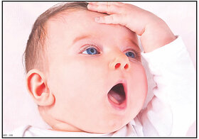 Cute Baby Poster for Pregnant Women - Smart Books Publishers | Large 13x19 Inch | 300 GSM Glossy, Waterproof & Non-Tearable | Perfect for Baby Room Decor