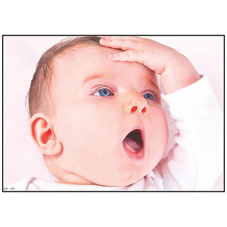 Cute Baby Poster for Pregnant Women - Smart Books Publishers | Large 13x19 Inch | 300 GSM Glossy, Waterproof & Non-Tearable | Perfect for Baby Room Decor