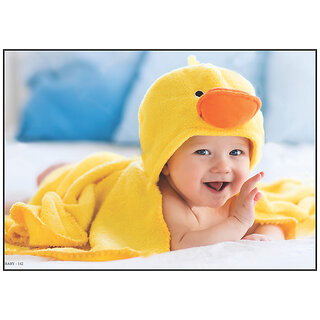 Smart Books Publishers Baby Poster - Cute Baby Wall Art for Pregnant Women | 300 GSM Glossy, Water-Proof, Laminated | Large 13x19 Inch Size | Perfect for Nursery & Baby Room Decor