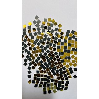 Golden Raguler Square Shape Mirrror 5mm 1200Piece in 100gram