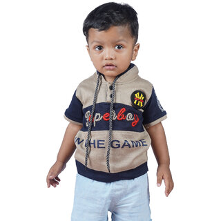 Kid Kupboard Cotton Baby Boys T-Shirt, Multicolor, Half-Sleeves, 2-3 Years KIDS7431