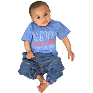 Kid Kupboard Cotton Baby Boys T-Shirt, Navy Blue, Half-Sleeves, 3-6 Months KIDS7434