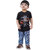 Kid Kupboard Cotton Baby Boys T-Shirt, Dark Black, Half-Sleeves, 3-4 Years KIDS7427