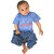 Kid Kupboard Cotton Baby Boys T-Shirt, Navy Blue, Half-Sleeves, 3-6 Months KIDS7434