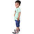 Kid Kupboard Cotton Baby Boys T-Shirt, Light Blue, Half-Sleeves, 3-4 Years KIDS7435