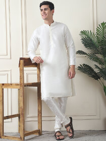 Men's Banarasi Dupion Silk Solid Kurta