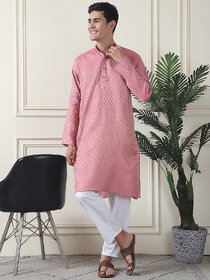 Men's Jacquard Print Regular Kurta