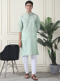 Men's Jacquard Print Regular Kurta