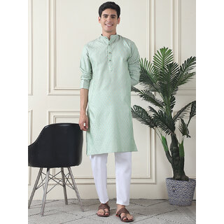 Men's Jacquard Print Regular Kurta