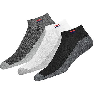 3 Pair Sport Lifestyle Top Quality Unisex Ankle Socks - Assorted Colour