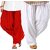 Woman's/Girl's Plain Cotton Semi Patiala Salwar Combo of 2