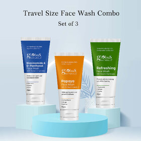 Globus Naturals Face Wash Combo Niacinamide Pearl  Potato Set of 3 50gm