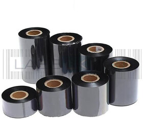 LABELKART   Wax Resin Ribbon 55mm x 300M  Black Thermal Transfer Ribbon for Barcode & Label Printers | 1 Inch Core | Smudge-Resistant | Compatible with Zebra, TSC, Godex, Argox & More