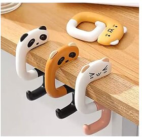 Cute Portable Travel Plastic Animal Hook for Hanging Decorative Table Purse Bag Hooks Wall Hanger Holder Handbag Hanger(Pack of 2)