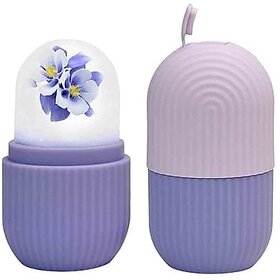 Beauty Ice Roller For Face Massager  Eye Reusable Face Rollers Facial Pack Of 1 (Purple Color)