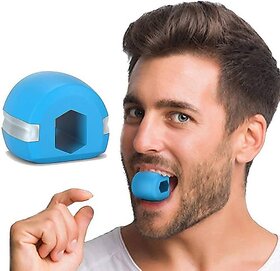 M-160 Jaw exerciser Slim tone your face, Look younger with Neck rope Jawline Massager Massager  (Blue)
