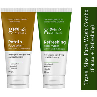 Globus Naturals Oil Control Potato  Refreshing Face Wash Combo 50gm Set of 2