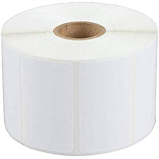 LABELKART   50x25mm 2UP Polyester Label Roll  4000 High-Durability Labels | Tear, Water & Heat Resistant | 1-Inch Core | Outside Rewind | Hot Melt Adhesive | Thermal Transfer Printing