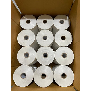 LABELKART   76x38mm Chromo Label Roll Box  54,000 Glossy Barcode Labels | Thermal Transfer Stickers | 1-Inch Core | Outside Wound | Hot Melt Adhesive