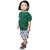 Kid Kupboard Cotton Baby Boys T-Shirt and Short Set, Green/White, Half-Sleeves, 2-3 Years KIDS7469
