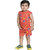 Kid Kupboard Cotton Baby Boys T-Shirt and Short Set, Red, Sleeveless, 2-3 Years KIDS7472