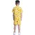 Kid Kupboard Cotton Boys T-Shirt and Short Set, Light Yellow, Half-Sleeves, 7-8 Years KIDS7474