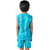 Kid Kupboard Cotton Boys T-Shirt and Short Set, Light Blue, Sleeveless, 7-8 Years KIDS7476