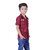 Kid Kupboard Cotton Boys Shirt, Maroon, Half-Sleeves, 8-9 Years KIDS7486