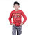 Kid Kupboard Cotton Boys T-Shirt, Red, Full-Sleeves, 9-10 Years KIDS7494