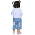 Kid Kupboard Cotton Baby Girls T-Shirt, Light Blue, Half-Sleeves, 3-4 Years KIDS7503