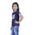 Kid Kupboard Cotton Girls T-Shirt, Dark Blue, Half-Sleeves, 7-8 Years KIDS7511