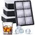 BPA Free Silicone 2 Inch Large Ice Cube Trays for Freezer 6 Cavities Moulds with Lid Cover Easy Release Stackable Flexible 1 Piece