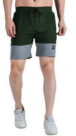 Kwings Athletic Shorts for Men - Quick-Dry Lycra Blend Gym  Running Shorts with Secure Zipper Pockets