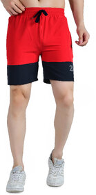 Kwings Athletic Shorts for Men - Quick-Dry Lycra Blend Gym & Running Shorts with Secure Zipper Pockets