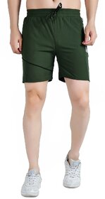 Kwings Men's Running  Gym Shorts - Piping Design Lycra Blend with 2 Zipper Pockets for Maximum Comfort