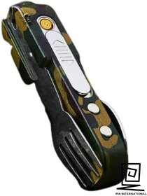 Vibes Wrapz Army design Lighter With Spoon And Usb Lighter