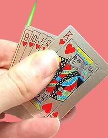 BADSHAH Design Jet Flame Pocket Lighter FITUP Refillable Badshah Playing Card Cigarette Lighter Windproof With Jet Green