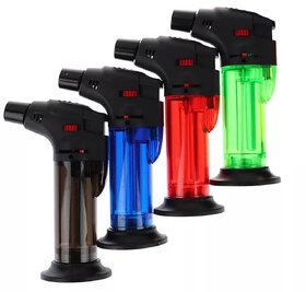 Vibes Wrapz Blow Torch Jet Flame Gas Lighter Refillable Plastic Gas Lighter (Multicolour)