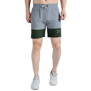Kwings Athletic Shorts for Men - Quick-Dry Lycra Blend Gym  Running Shorts with Secure Zipper Pockets