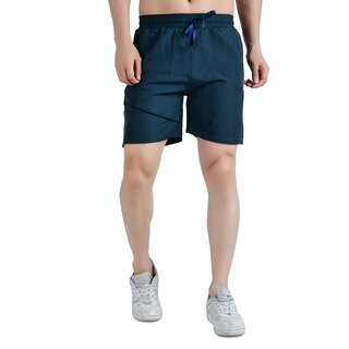 Kwings Men's Running  Gym Shorts - Piping Design Lycra Blend with 2 Zipper Pockets for Maximum Comfort