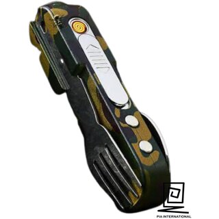 Vibes Wrapz Army design Lighter With Spoon And Usb Lighter