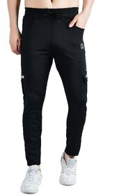 Kwings Men's Cargo Track Pants - Comfortable  Stylish Joggers with Pockets for Gym, Yoga  Travel
