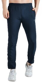 Kwings Soft NS Lycra Track Pant for Men - Comfortable Straight Fit Joggers with Secure Side Zipper Pockets Dark Grey XL